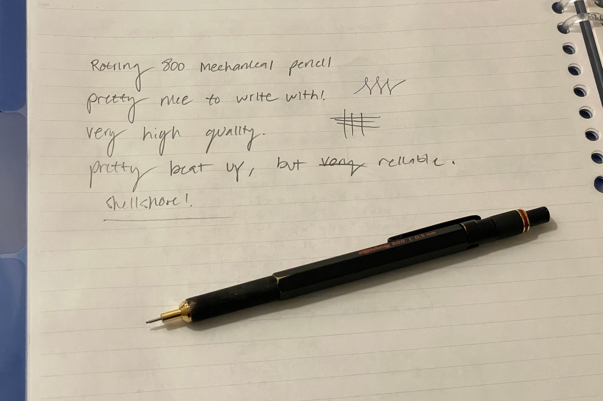 The Rotring 800 Mechanical Pencil: A Quick Shabazz Review 